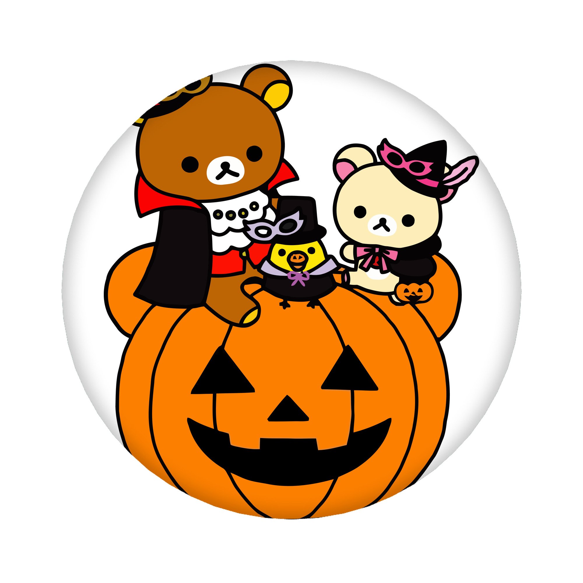 （画像用） リラックマ リラックマ キイロイトリ Rilakkuma Korilakkuma Kiiroitori 6cm 缶バッジ 複数セット