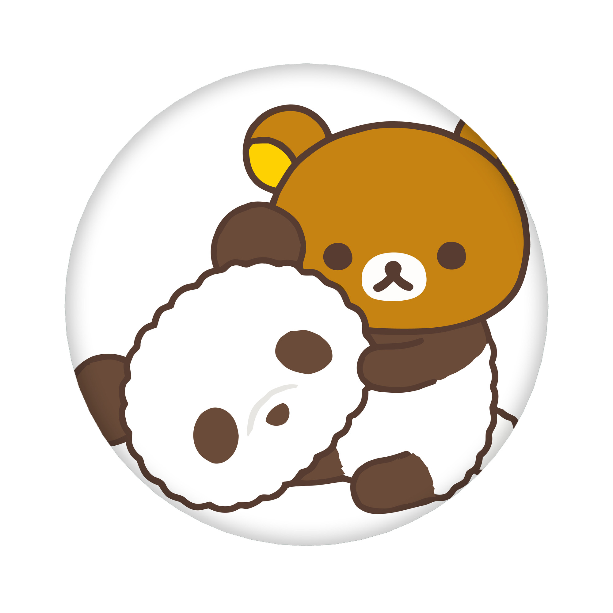 （画像用） リラックマ リラックマ キイロイトリ Rilakkuma Korilakkuma Kiiroitori 6cm 缶バッジ 複数セット