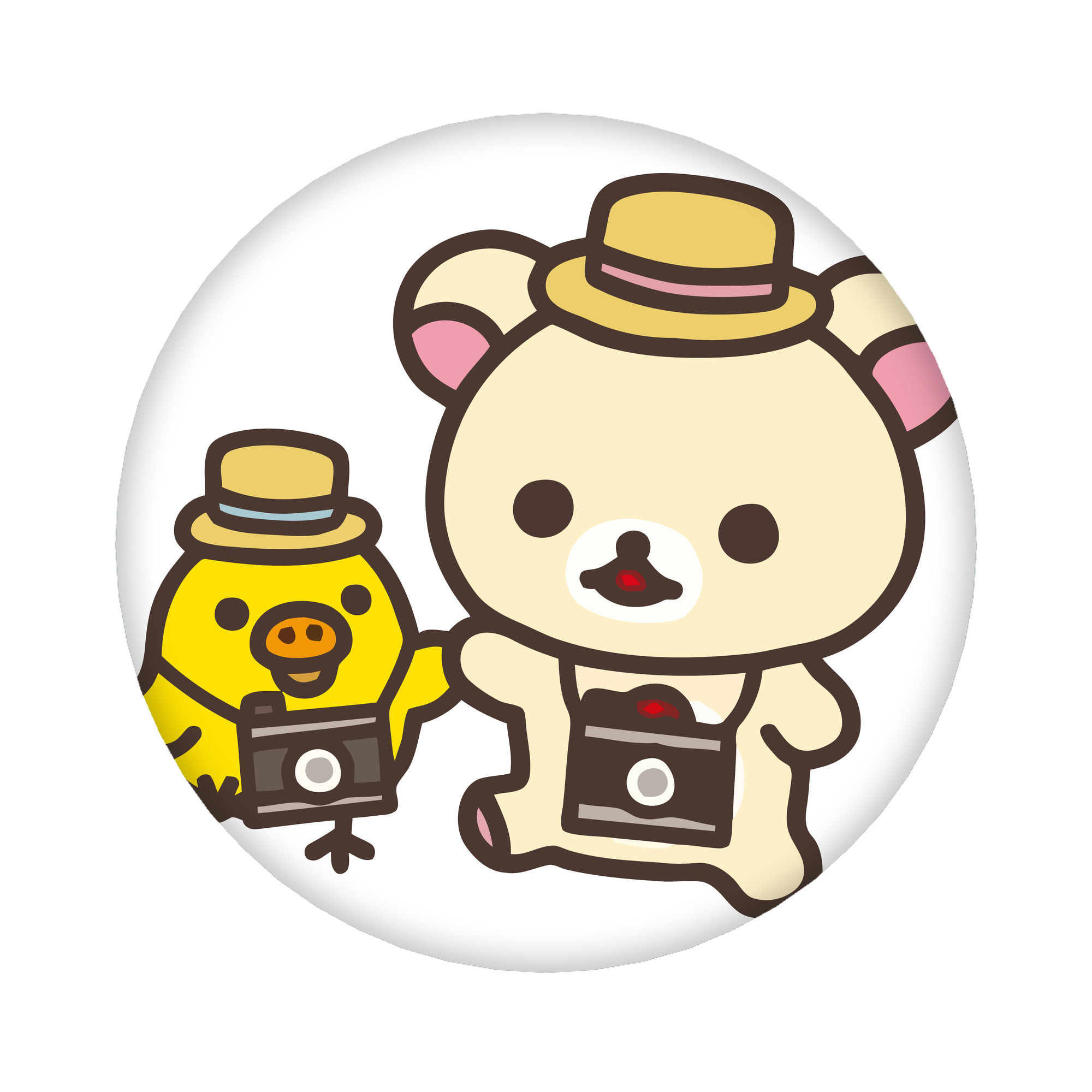 （画像用） リラックマ リラックマ キイロイトリ Rilakkuma Korilakkuma Kiiroitori 6cm 缶バッジ 複数セット