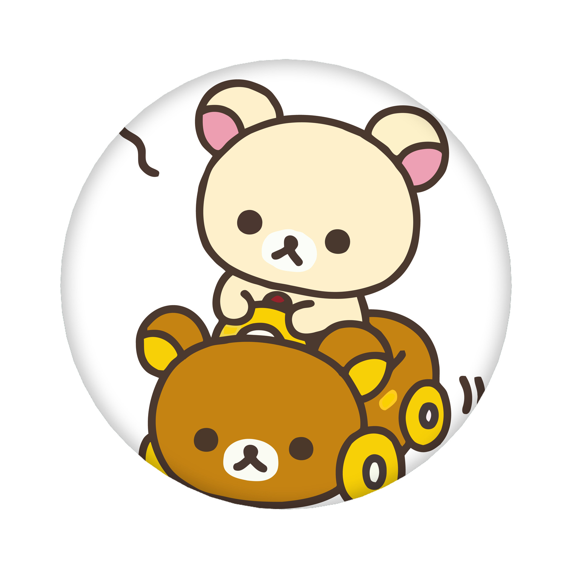 （画像用） リラックマ リラックマ キイロイトリ Rilakkuma Korilakkuma Kiiroitori 6cm 缶バッジ 複数セット