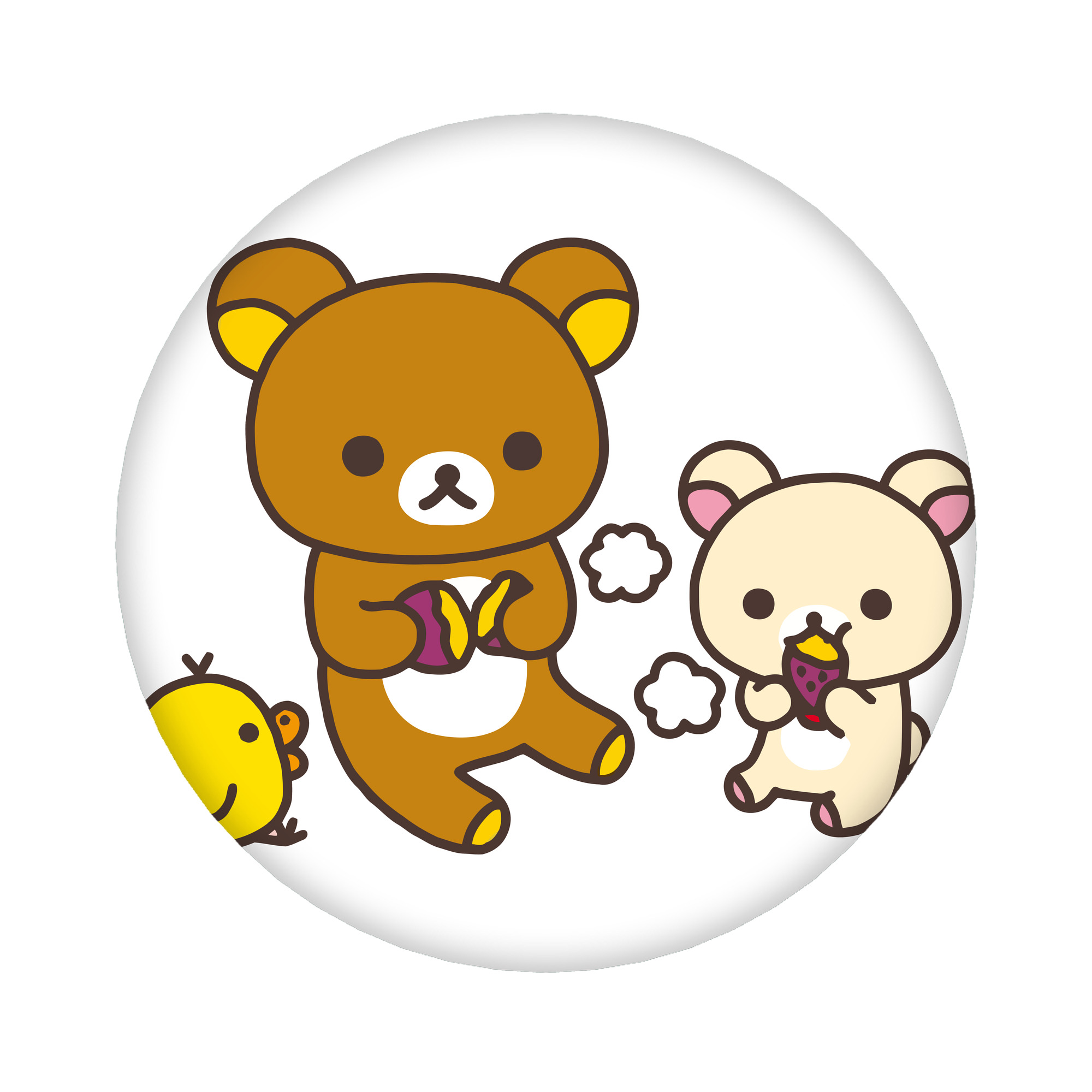 （画像用） リラックマ リラックマ キイロイトリ Rilakkuma Korilakkuma Kiiroitori 6cm 缶バッジ 複数セット