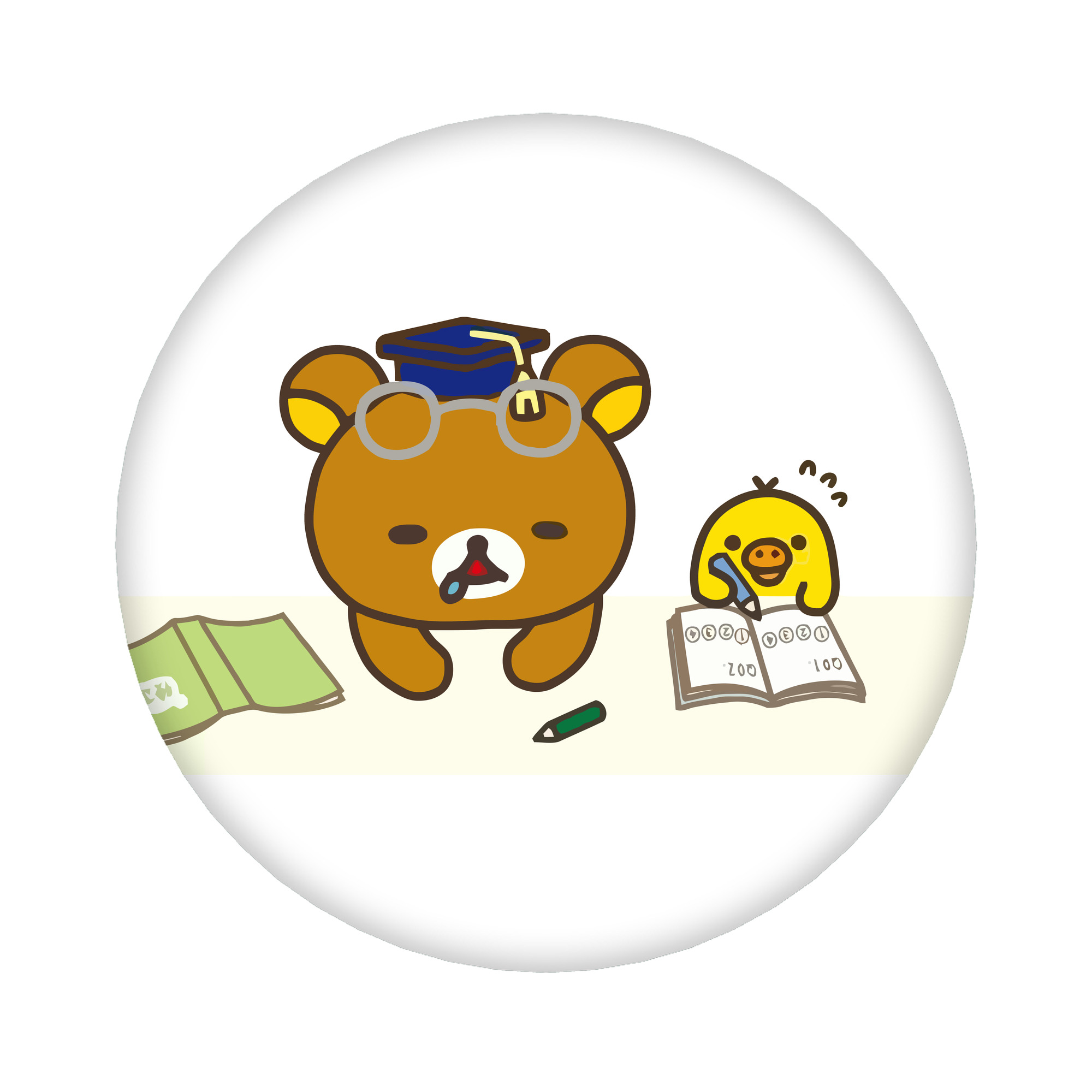 （画像用） リラックマ リラックマ キイロイトリ Rilakkuma Korilakkuma Kiiroitori 6cm 缶バッジ 複数セット