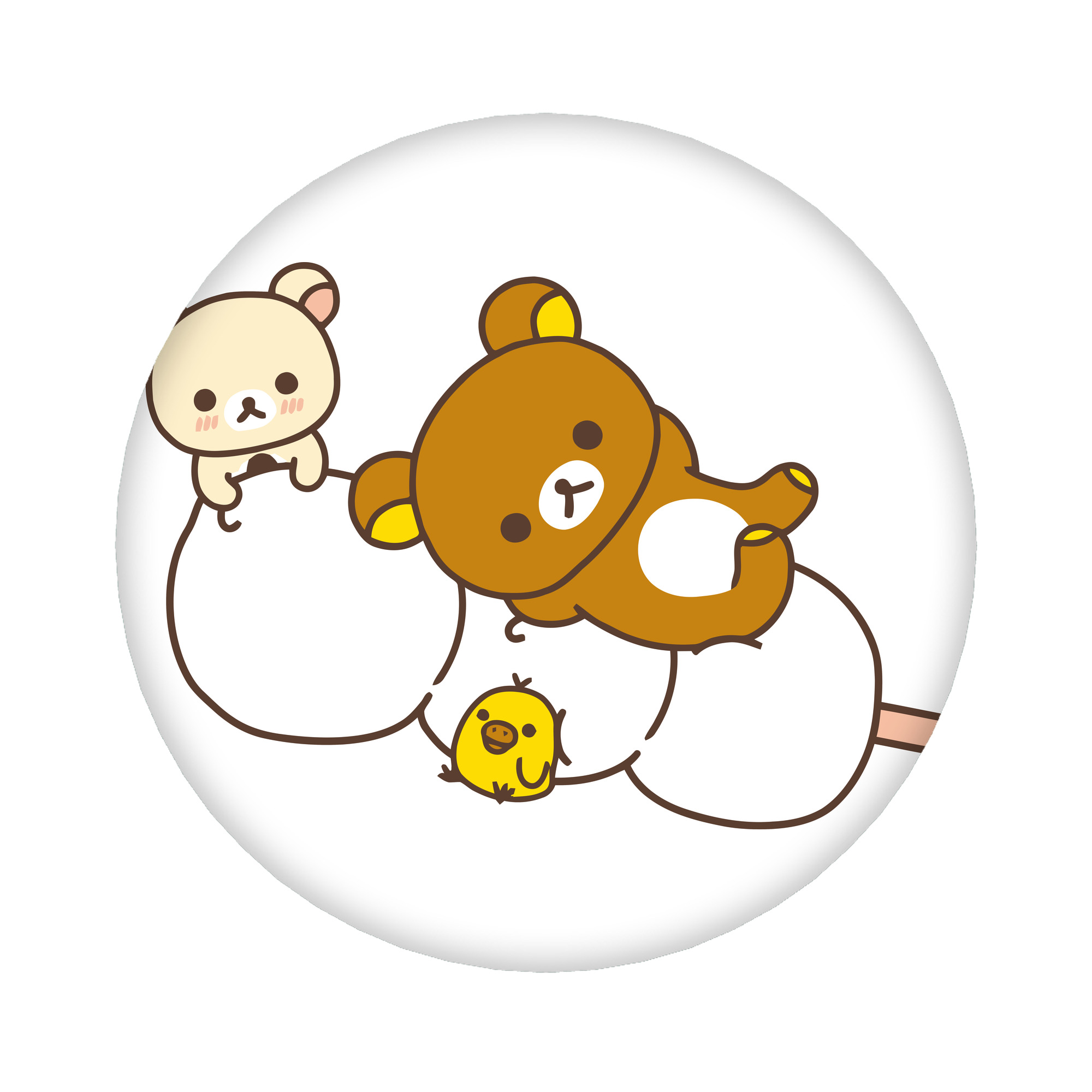 （画像用） リラックマ リラックマ キイロイトリ Rilakkuma Korilakkuma Kiiroitori 6cm 缶バッジ 複数セット