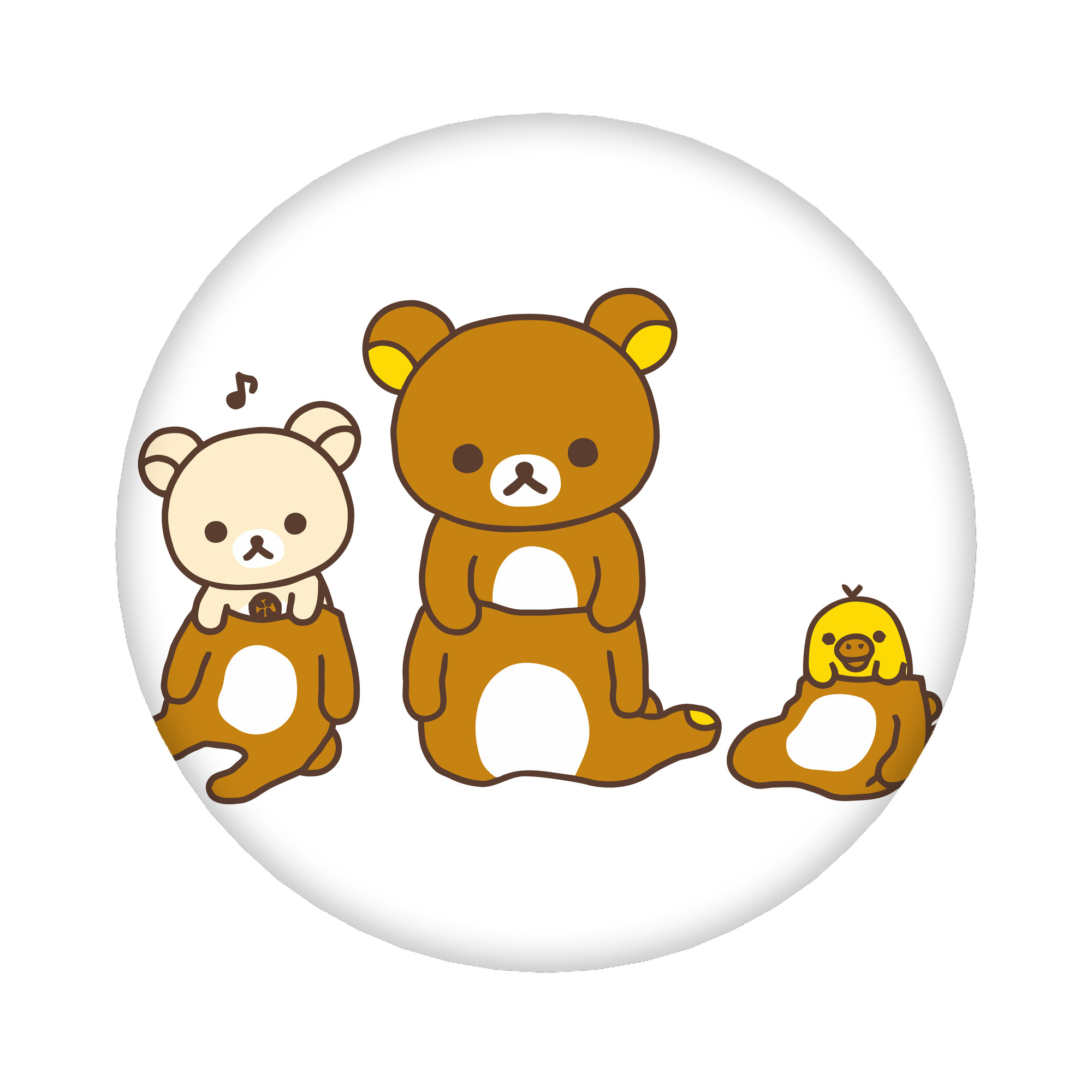 （画像用） リラックマ リラックマ キイロイトリ Rilakkuma Korilakkuma Kiiroitori 6cm 缶バッジ 複数セット