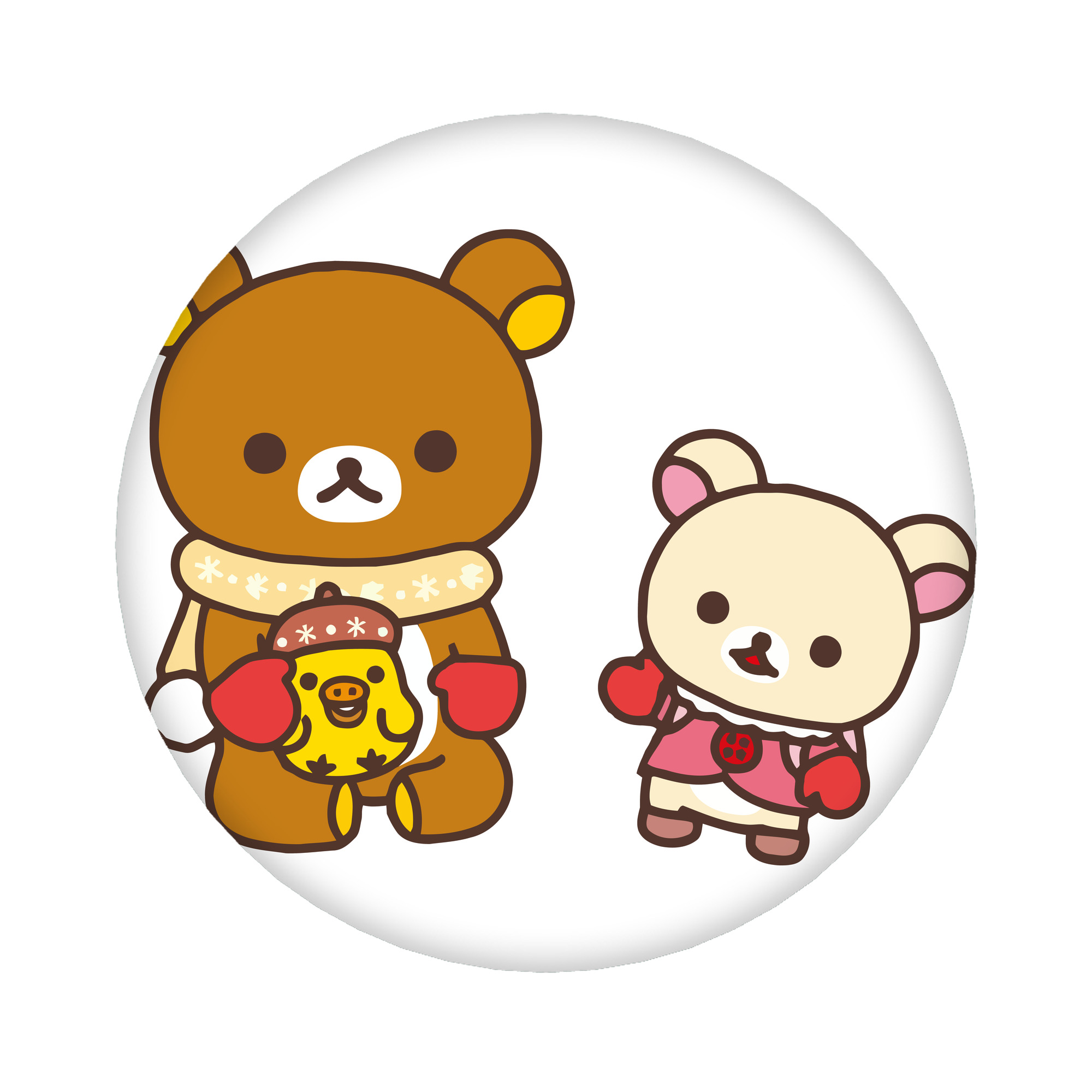 （画像用） リラックマ リラックマ キイロイトリ Rilakkuma Korilakkuma Kiiroitori 6cm 缶バッジ 複数セット