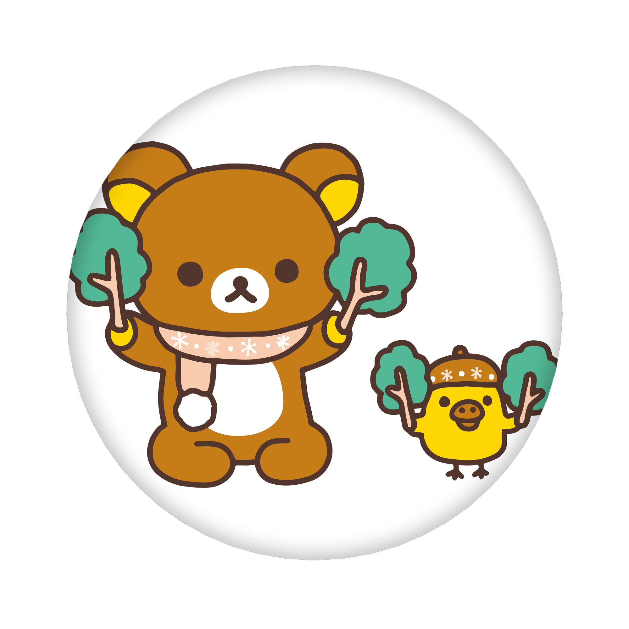 （画像用） リラックマ リラックマ キイロイトリ Rilakkuma Korilakkuma Kiiroitori 6cm 缶バッジ 複数セット