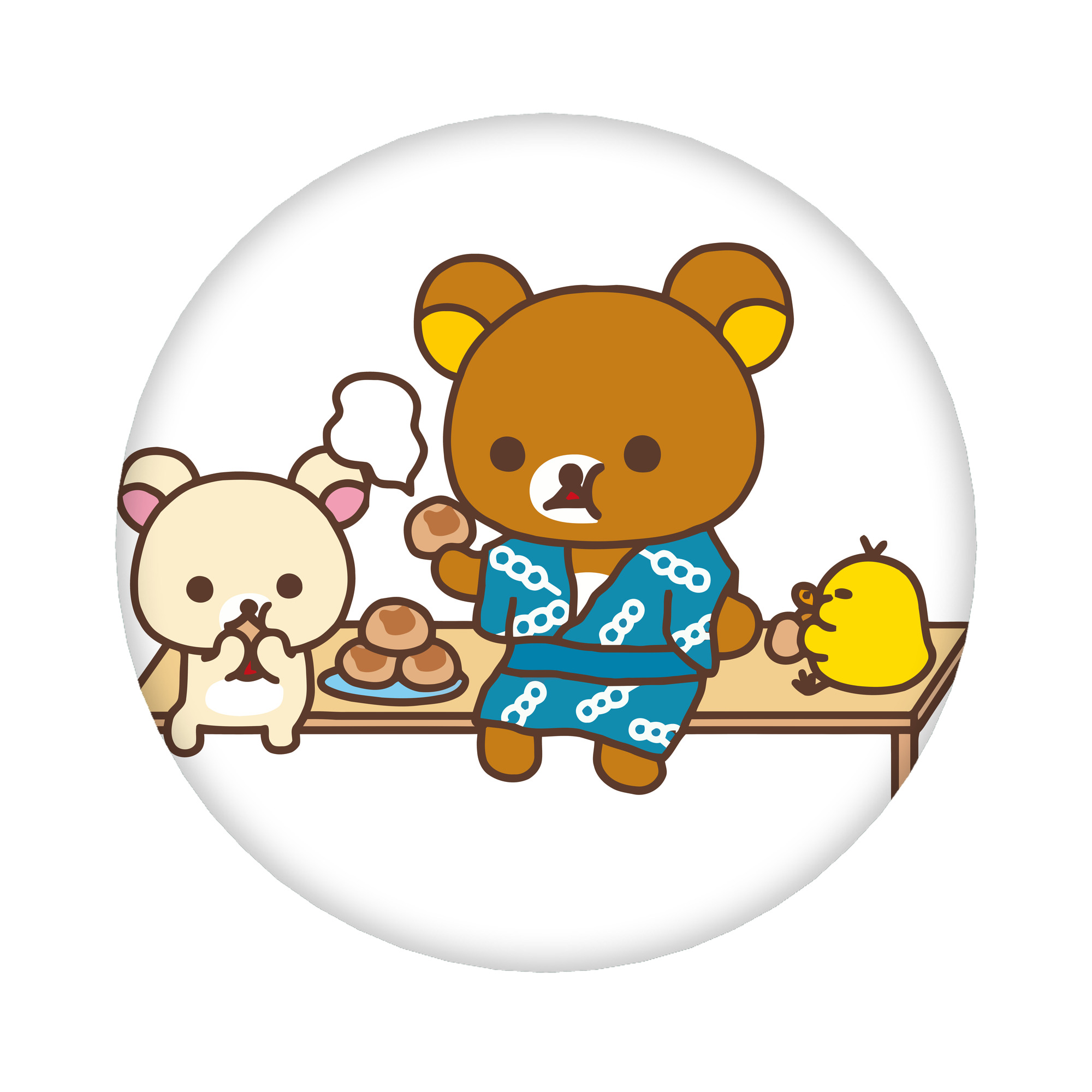 （画像用） リラックマ リラックマ キイロイトリ Rilakkuma Korilakkuma Kiiroitori 6cm 缶バッジ 複数セット